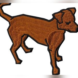 NWT Brown Dog Patch For Denim Jeans And Jean Jackets